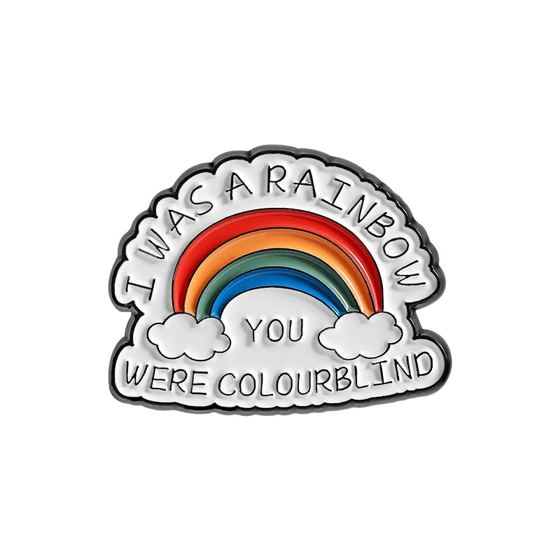 LGBTQ Pride Collect You Are Safe With Me Enamel Pins Rainbow Spaceship UFO Shield Cat Brooches Lapel Badges Jewelry Lover Gifts