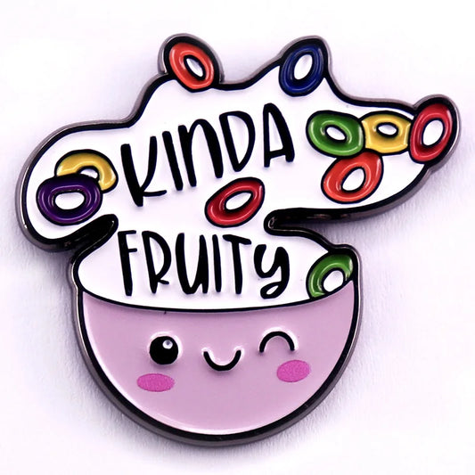 Kinda Fruity Cute Cereal Bowl Enamel Pin
