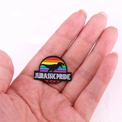 Jurassic pride badge soft Enamel Pin