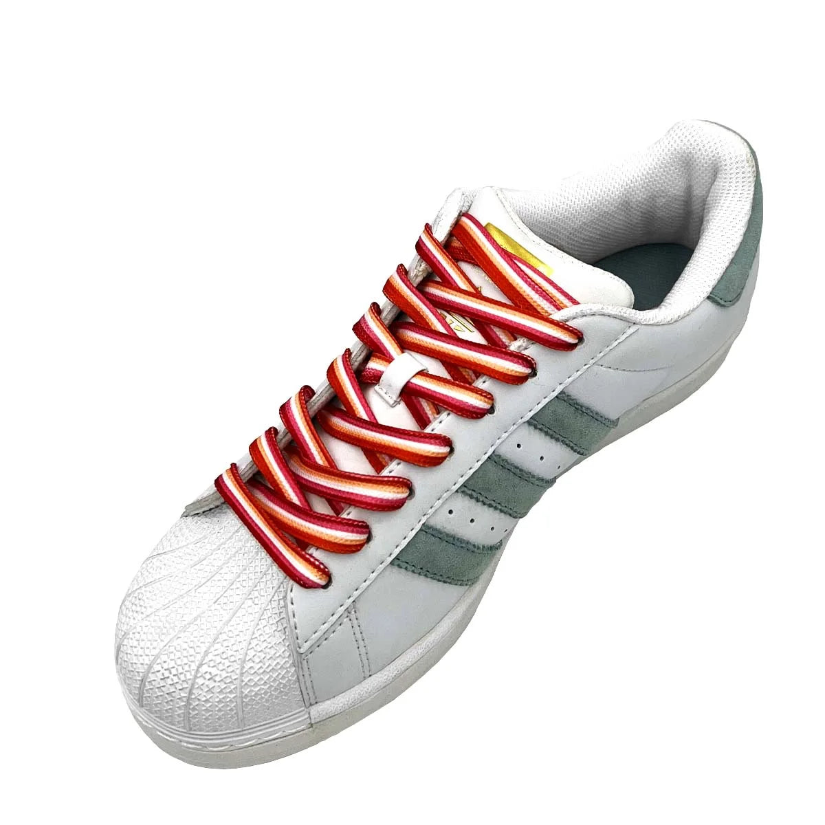 Lesbian Sunset Flag Striped Shoelaces - LGBTQ Accessories for Pride Parades & Events, Fits Boots, Sneakers & More!