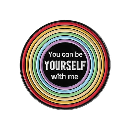 LGBTQ Pride Collect You Are Safe With Me Enamel Pins Rainbow Spaceship UFO Shield Cat Brooches Lapel Badges Jewelry Lover Gifts