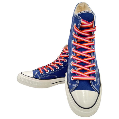 Lesbian Sunset Flag Striped Shoelaces - LGBTQ Accessories for Pride Parades & Events, Fits Boots, Sneakers & More!