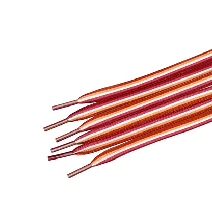 Lesbian Sunset Flag Striped Shoelaces - LGBTQ Accessories for Pride Parades & Events, Fits Boots, Sneakers & More!