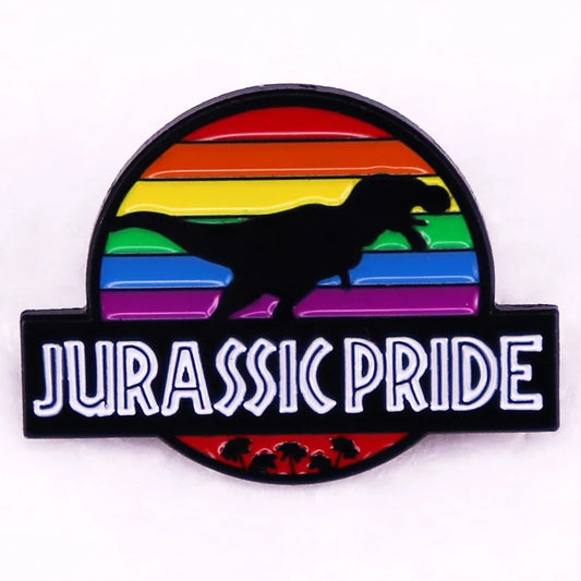 Jurassic pride badge soft Enamel Pin