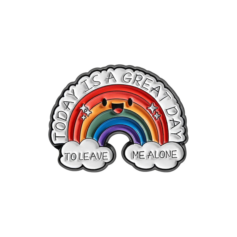 LGBTQ Pride Collect You Are Safe With Me Enamel Pins Rainbow Spaceship UFO Shield Cat Brooches Lapel Badges Jewelry Lover Gifts
