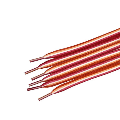 Lesbian Sunset Flag Striped Shoelaces - LGBTQ Accessories for Pride Parades & Events, Fits Boots, Sneakers & More!