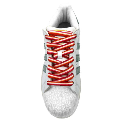Lesbian Sunset Flag Striped Shoelaces - LGBTQ Accessories for Pride Parades & Events, Fits Boots, Sneakers & More!