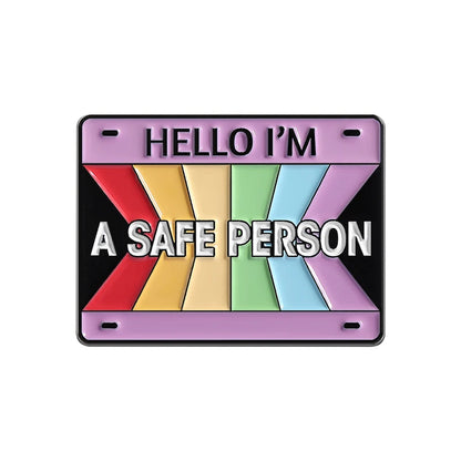 LGBTQ Pride Collect You Are Safe With Me Enamel Pins Rainbow Spaceship UFO Shield Cat Brooches Lapel Badges Jewelry Lover Gifts
