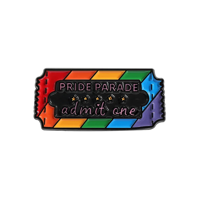 LGBTQ Pride Collect You Are Safe With Me Enamel Pins Rainbow Spaceship UFO Shield Cat Brooches Lapel Badges Jewelry Lover Gifts